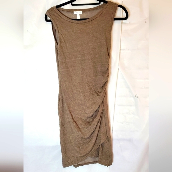 Leith Dress With Ruched Side in Size Small in Greige - Picture 1 of 4